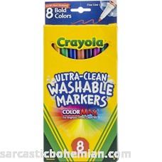 Crayola 8 Count Washable Markers Bold Colors Fine Tip B002IXN3EW